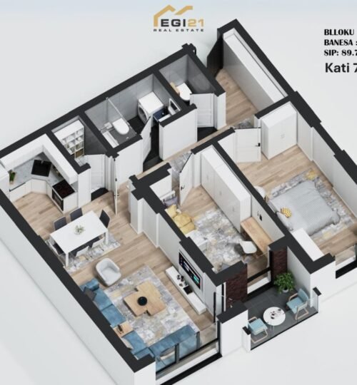 Banesë 89.76 m² për SHITJE, tek Gjykatat