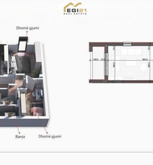 Banesë 85.75m² për SHITJE, Mati 1