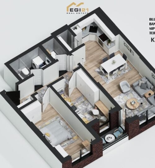 Banesë 85.21 m² + 17.51 m² për SHITJE, tek Gjykatat