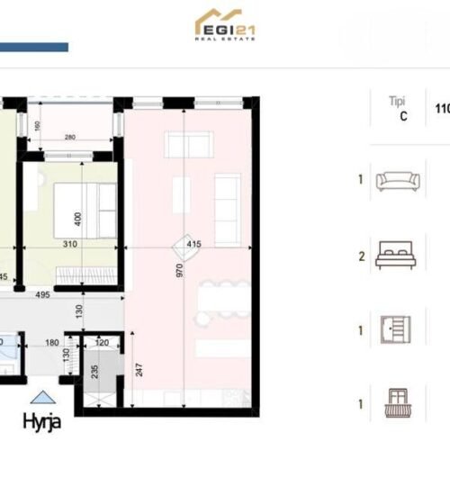 Banesë 110.2 m² për SHITJE, Prishtina e Re