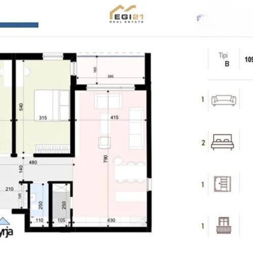 Banesë 109.6 m² për SHITJE, Prishtina e Re