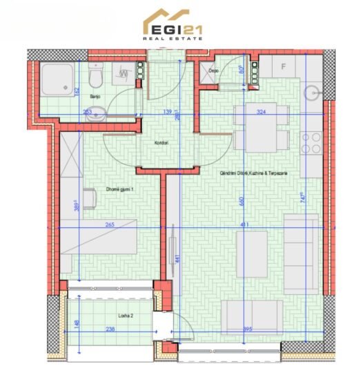 Banesë 58.89 m² për SHITJE, te Tulltorja