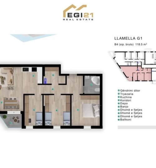 Banesë 118.5m² për SHITJE, Prishtina e Re