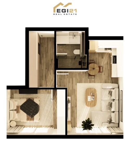 Banesë 56.22m² për SHITJE, Prishtina e Re