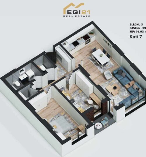 Banesë 94.93m² për SHITJE, Prishtina e Re